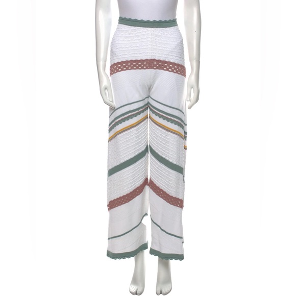 ALEXIS $425 Saloni Pointelle Wide-Leg Pants ▫️ - Picture 5 of 5